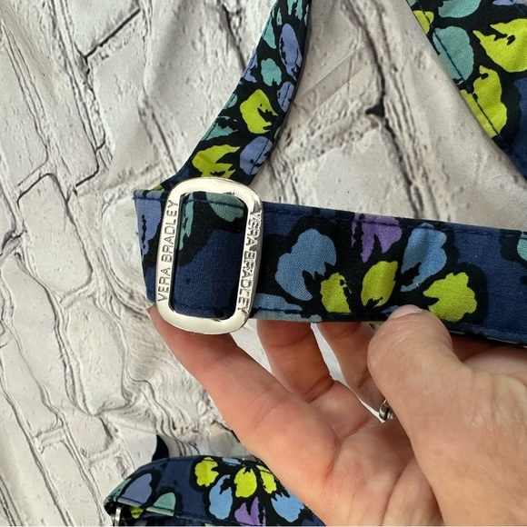Vera Bradley Indigo Pop Quilted Cotton Crossbody Excellent Pre-Owned Condition - Picture 4 of 16